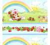 STRAWBERRY SHORTCAKE PANEL   2070   ФАСОВКА   60х110 см  145±5 г/кв.м  100% хлопок
